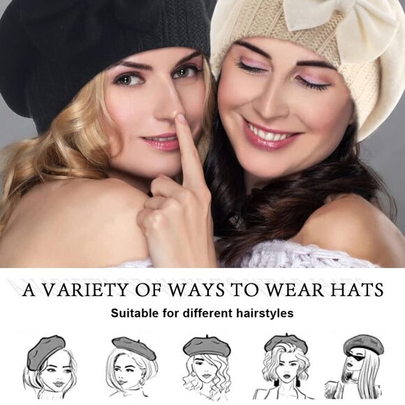 4956 Womens Wool Berets French Beret Beanie Winter Hats Hy022